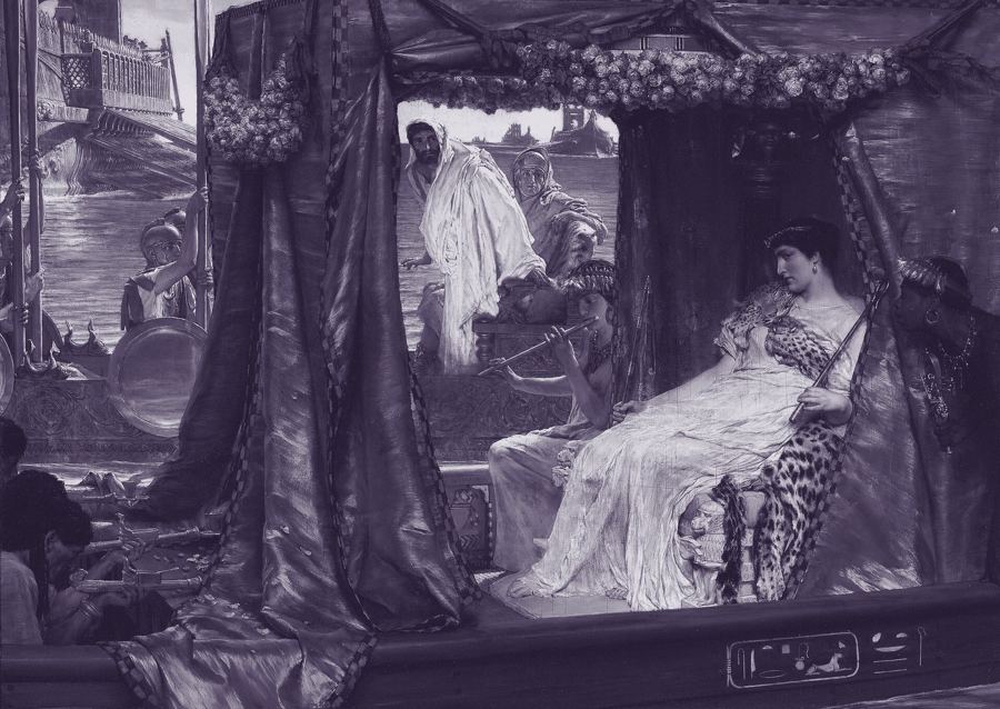 The Meeting of Antony and Cleopatra: painting by Lawrence Alma-Tadema, 1885