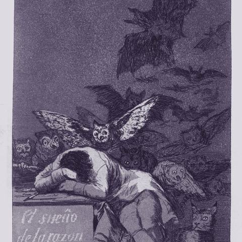 The Sleep of Reason Produces Monsters: Francisco Goya, about 1797-98