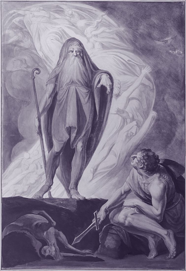 Tiresias appears to Odysseus: painting by Henry Fuseli, 1780-85